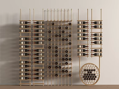 Modern Simple Wine Rack Red Wine Glass Wine Display Rack Metal Display Rack 3d model