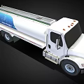 White Fuel Tanker Truck With Alan Power Logo For Energy Transportation