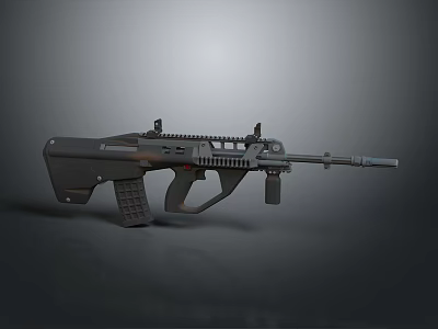 Modern Tactical Weapon Rifle Featuring Rail System And Ergonomic Grip Design 3d model