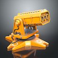 Turret Turntable Railgun Sci-fi Tower Defense Game Tower Defense Sci-fi Turret Game Turret Game Battery 3d model