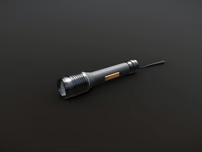 Essential Daily Life Flashlight With Durable Aluminum Body And Bright LED Light 3d model