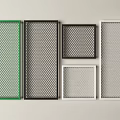 Grid Partition Designs With Green Black White Frames And Various Sizes 3d model