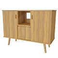 Wooden Entryway Cabinet Sideboard with Functional Storage and Modern Leg Design Structure