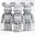 Decorative Gold Bronze Metal Bear Figurines With Textured Surfaces For Home Decor
