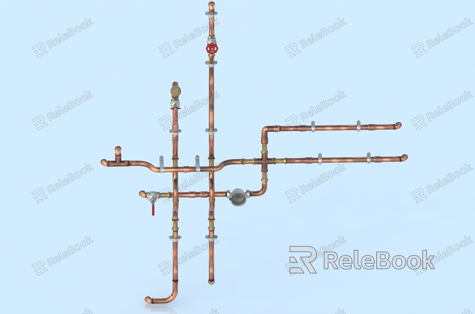 Water pipe elbow gas pipeline model