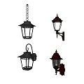 Vintage Stylish Wall Lanterns With Classic Design And Decorative Features 3d model