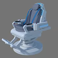 Electric Toy Modern Rotating Seat with Gray Blue Straps and White Base Design