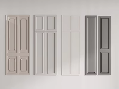 Wardrobe Doors With Various Styles And Colors 3d model