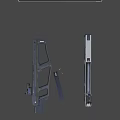 Futuristic Sci Fi Weapon Design With White And Black Color Scheme