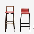 Modern Bar Stools In Various Colors And Designs For Kitchen Counter Use 3d model