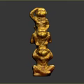 Metal Monkey CG Monkey Cartoon Monkey Anime Monkey Styled Monkey Fantasy Style Monkey 3d model