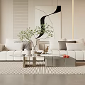 Modern coffee table coffee table combination 3d model