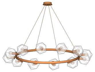 Modern Chandelier Glass Chandelier Metal Chandelier 3d model