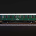 Detailed Green Model Train Carriage With K18 Number On Railway Track