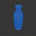 Artistic Hand Carved Porcelain Vase Featuring Landscape Deer and Lotus Patterns