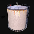 Rusty Crude Oil Storage Tank With Number 572 No Smoking Sign Ladder And Railing