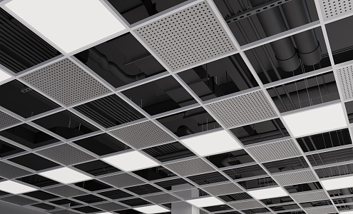 Modern Ceiling Integrated Ceiling Grille Ceiling 3d model