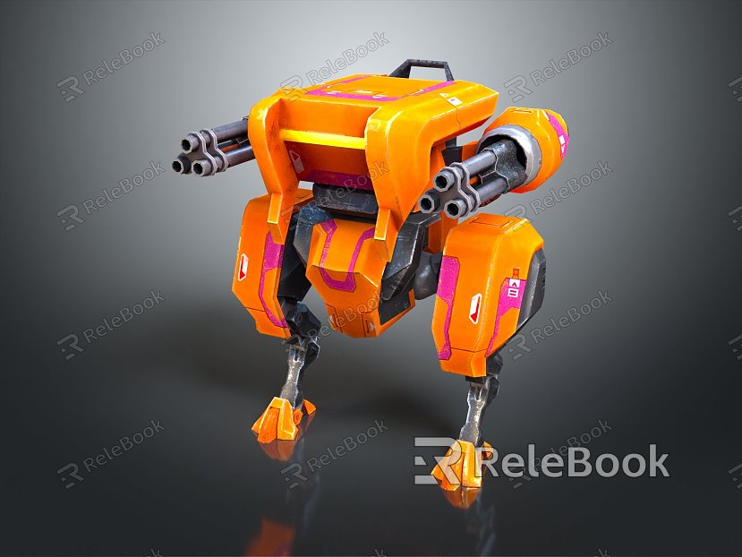 Modern Robot Battery Attack Robot Defense Robot Armed Robot model