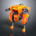 Modern Robot Battery Attack Robot Defense Robot Armed Robot 3d model