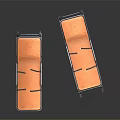 Orange Medical Stretcher with Metal Frame and Wheels for Hospital Emergency Use