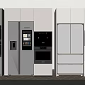 Modern refrigerator built-in refrigerator double door refrigerator single door refrigerator oven mini refrigerator 3d model
