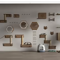 Modern Cat Climbing Rack Cat Litter Basin Cat Nest 3d model