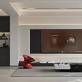 Modern Living Dining Room Interior Design With TV Wall Dining Table And Neutral Tones