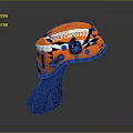 Orange VILFORSVARE Safety Helmet With Blue Padding And Structural Design Details