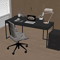 computer wind desk chair 3d model