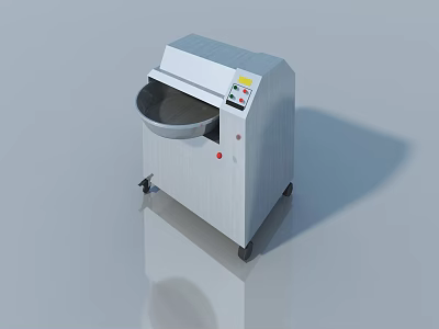 Stainless Steel Swing Door For Industrial Food Processing Equipment With Control Panel And Wheels 3d model