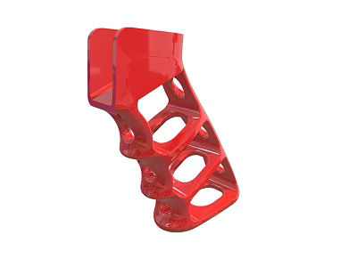 3D Printed Red Human Organ Scaffold With Porous Biomedical Structure Design 3d model