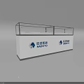 Modern White Display Showcase With Glass Cover For Baotuo Brand Products