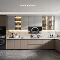 Modern Kitchen Interior Design With Island Counter Cabinets And Stainless Steel Appliances