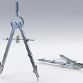 Stainless Steel Drawing Compass Tools With Adjustable Legs And Precision Drafting Components