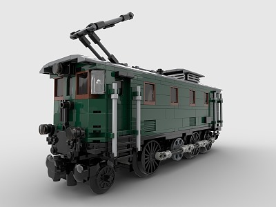 LEGO toy blocks tram train high-speed rail train 3d model