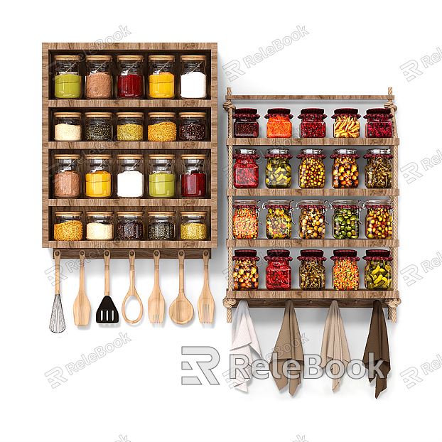 Modern Seasoning Bottle Kitchen Seasoning Bottle Cabinet Rack Combination model