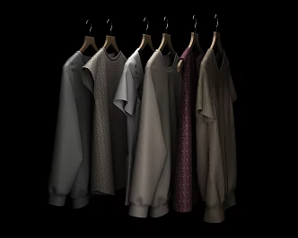 clothes hanging 3d model