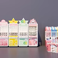 Colorful Claw Machine Amusement Equipment with Star Shaped Tops and Stuffed Toys