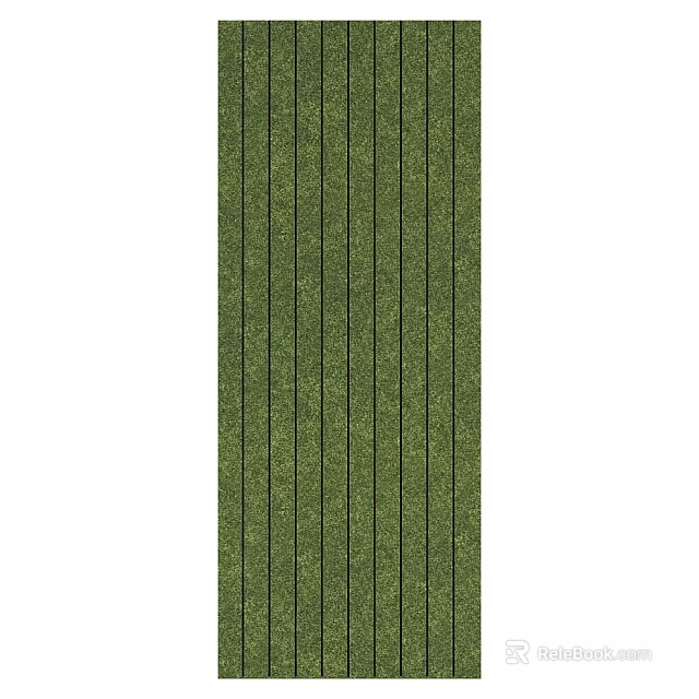 Stylish Double Sofa With Green Striped Texture Upholstery For Modern Living Room Furniture 3d model 