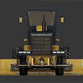 Yellow Blue Agricultural Grader with Cabin Large Tires and Blade