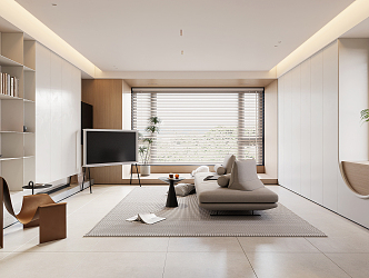 modern living room 3d model