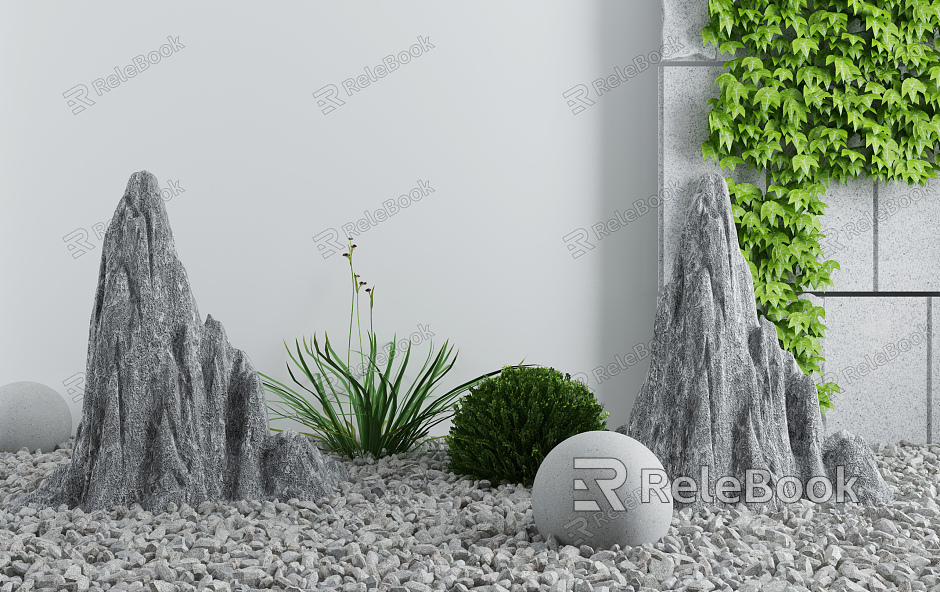 Modern landscape sketch garden landscape sketch model