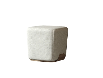 Sofa stool Soft stool Shoe changing stool 3d model