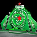 Modern Beer Meichen Photo Punch-in Heineken Beer Display Shines 3d model