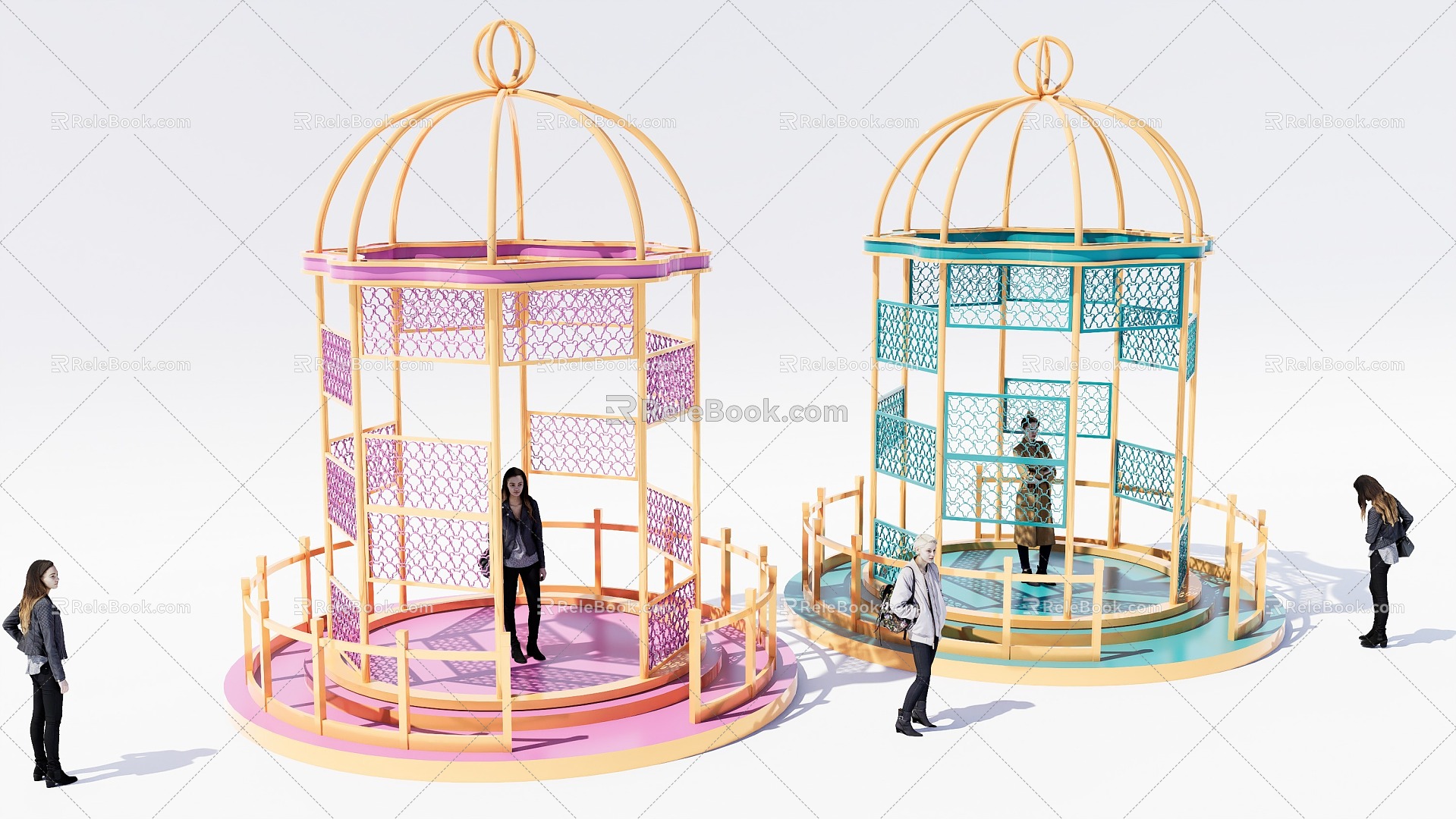 creative birdcage beauty chen dp point 3d model