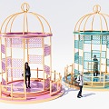 creative birdcage beauty chen dp point 3d model