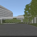 Modern Office Building Complex With Curved Architecture And Lush Green Surroundings