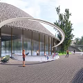 Boutique Resort Garden Landscape With Bamboo Plants Modern Architecture And Leisure Space