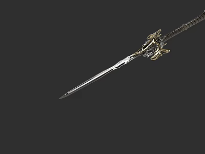 Fantasy Two-handed Sword Weapons Medieval Battle 3d model