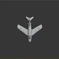 Silver Military Airplane Model With Number 8 Detailed Wings And Metallic Finish